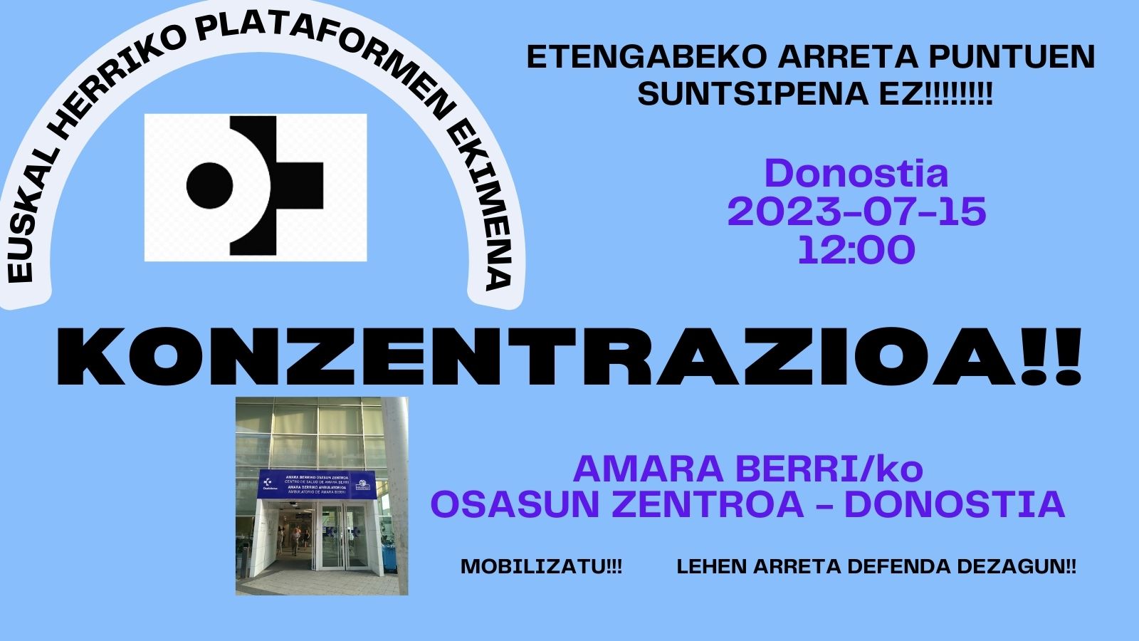 F0MOXO6XoAATGRt - FACUA Euskadi denuncia el cierre y las restricciones horarias en verano en los centros de salud