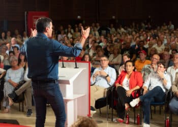 Pedro Sánchez este martes en Donostia. Foto: PSOE