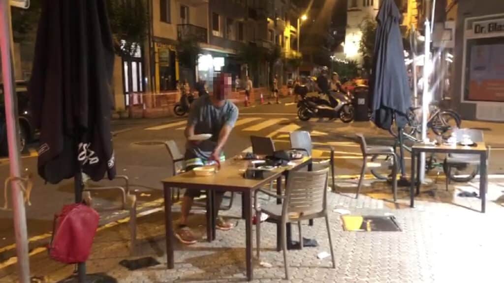 gros "Batalla campal" en el bar Iraeta de Gros