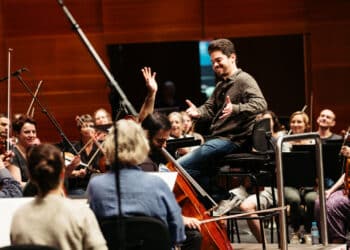 Ensayo de la Orquesta Filarmónica de Rotterdam con Pablo Ferrández hoy en el Kursaal. Foto: Santiago Farizano