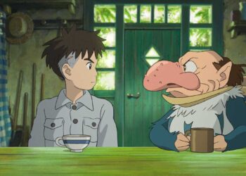 Imagen de la película de Hayao Miyazaki, Kimitachi wa Do Ikiruka / The Boy and the Heron.