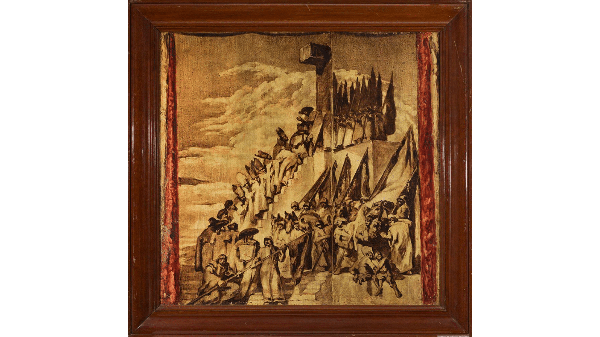 2. PUEBLO DE FUEROS 725 x 74 cm Áncora anima al Ayuntamiento a comprar unos bocetos inéditos de José María Sert para San Telmo