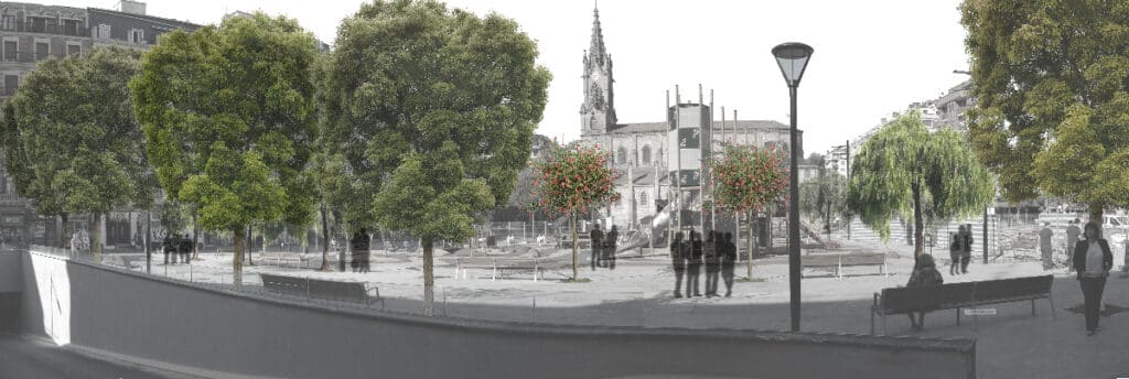 Donostia P Katalunia 003 Cambian el arbolado de la plaza Cataluña para contar con más sombra