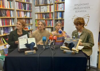 Tellería, Tallón, Luki e Insausti en la entrega de los Premios Euskadi de Plata. Foto: DonostiTik