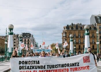 La manifestación del 22 de octubre que denunciaba la turistificación de la ciudad. Foto: Ana Banegas