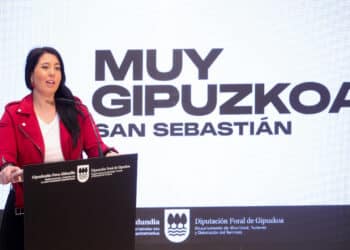 Azahara Domínguez presenta la marca Gipuzkoa. Foto: Diputación