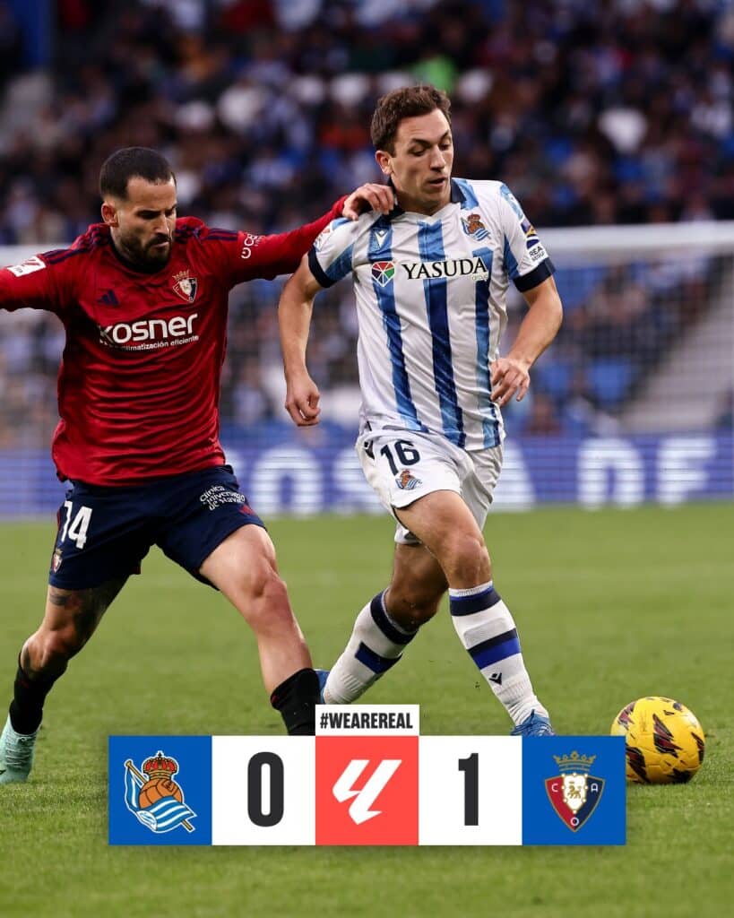La Real Sociedad cae ante Osasuna (0-1) 2 GF cgWwWAAAkEbA La Real Sociedad cae ante Osasuna (0-1)