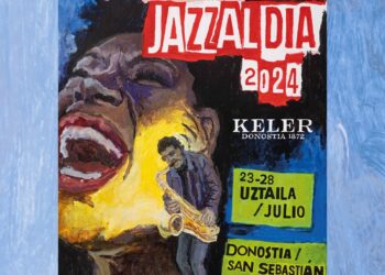 Una pintura del artista donostiarra Detritus para el Jazzaldia.