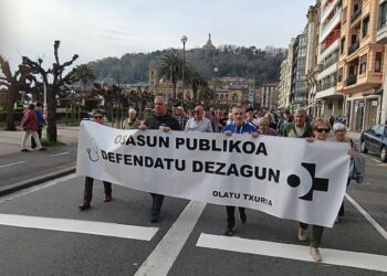 Manifestación en Donostia por una sanidad pública de calidad. Foto: Olatu Txuria (vía redes)