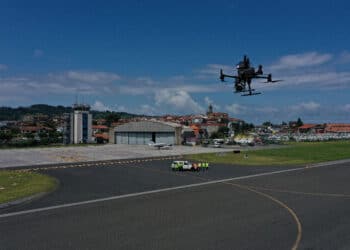 Drones en el aeropuerto de Hondarribia. Foto: Aena