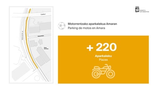 Parking Motos - Más facilidades para aparcar en Amara los días de partido