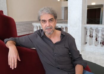 Fernando León de Aranoa hoy en el Teatro Victoria Eugenia. Foto. Santiago Farizano