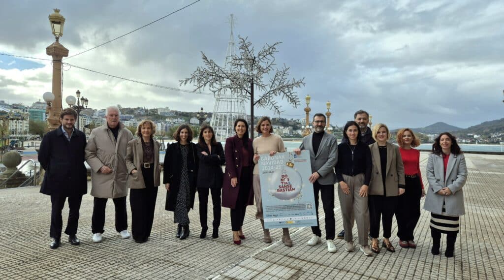 foto presentacion navidd 1 Deportistas olímpicos, Mikel Erentxun y 300 drones para recibir a la Navidad donostiarra