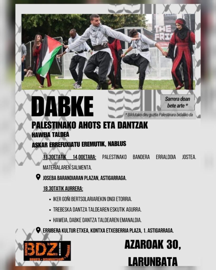 kartela ASTIGARRAGA Encuentro en Astigarraga por el Día Internacional de Solidaridad con Palestina