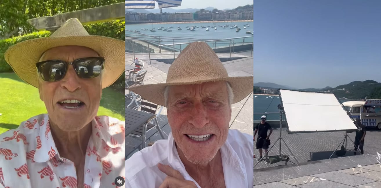 MichaelDouglas 32.000 'me gusta' para el vídeo donostiarra de Michael Douglas