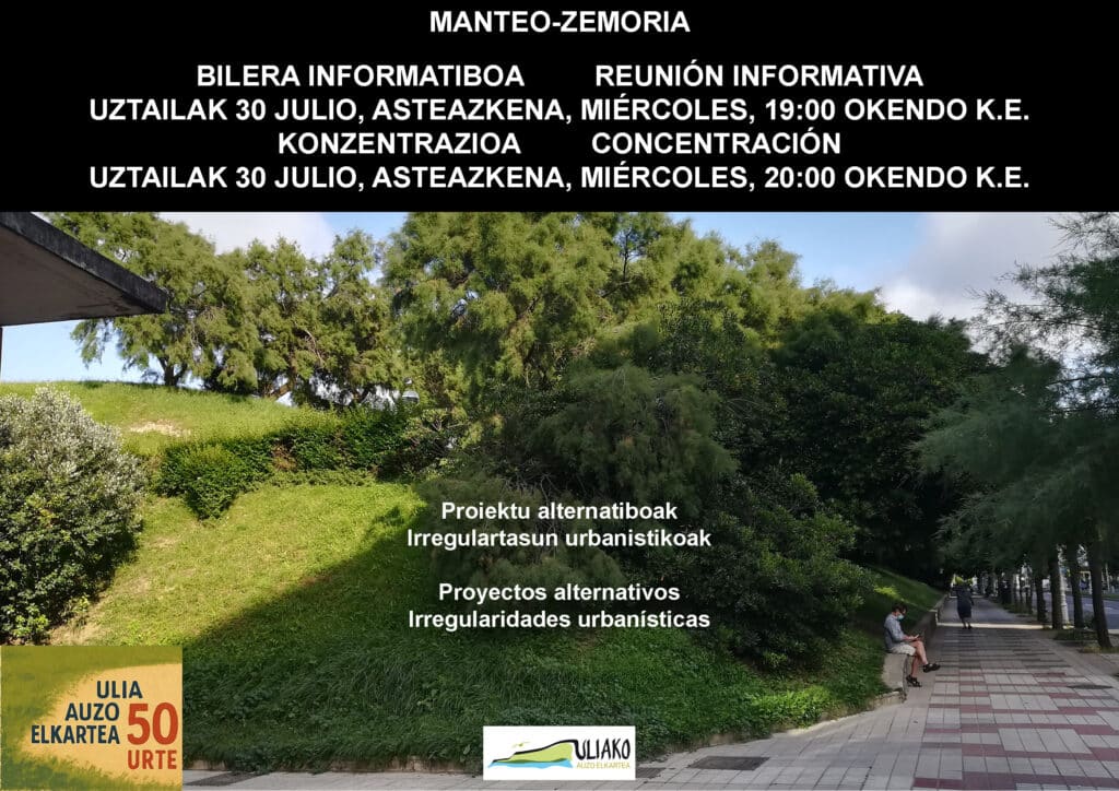 Ulia La asociación vecinal de Ulia convoca un encuentro sobre el GOe con posterior protesta