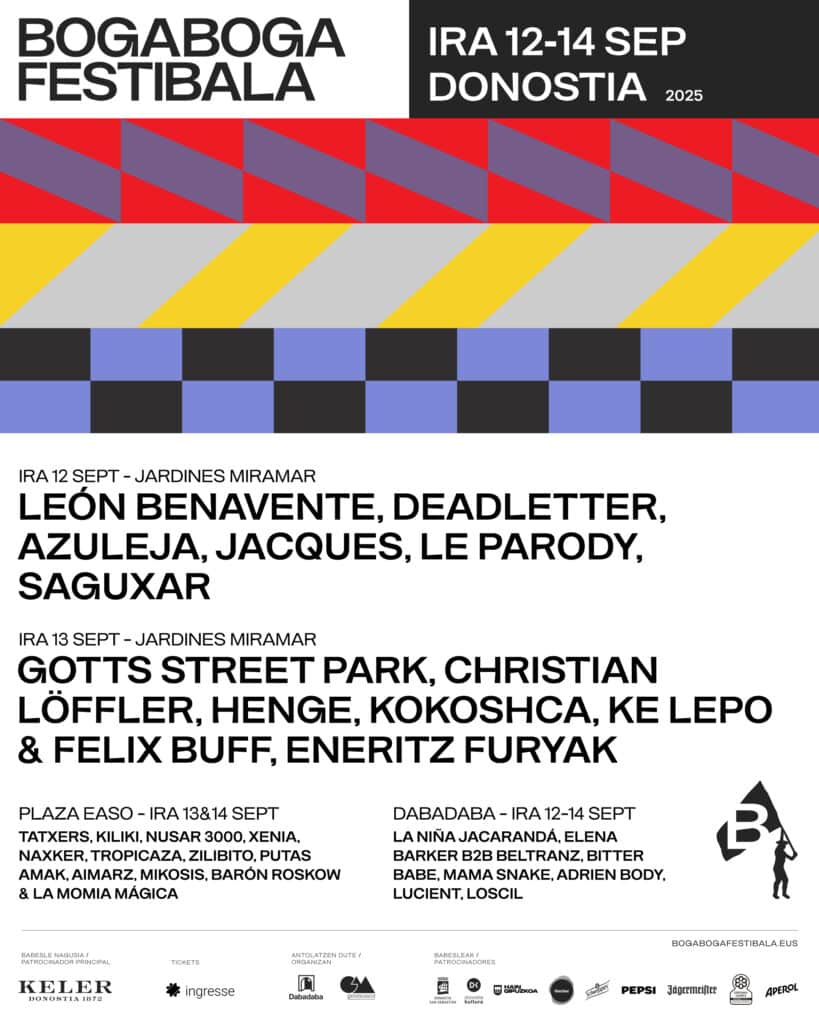 Boga BOGA BOGA FESTIBALA vuelve con su cartel más internacional: Gotts Street Park, Christian Löffler y HENGE, entre más de 30 artistas