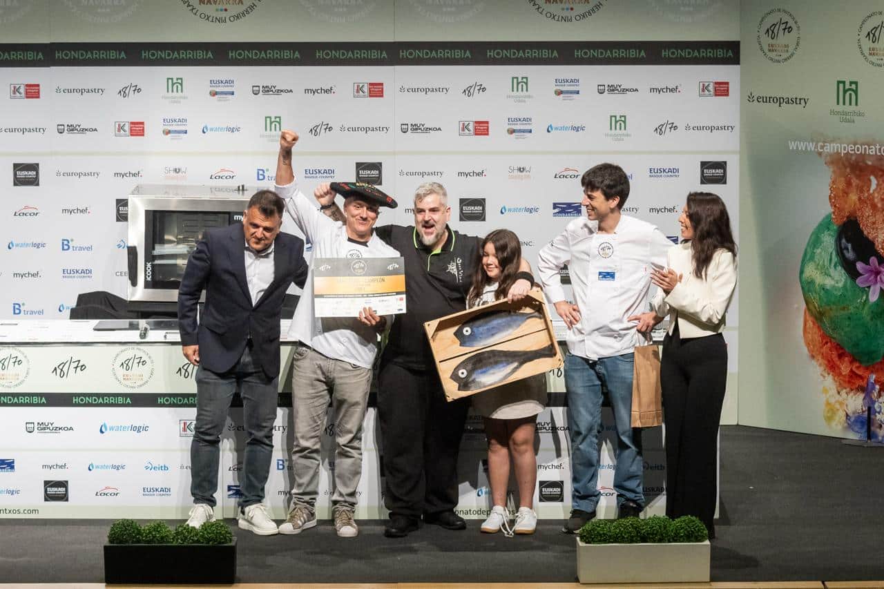 Gran Sol Hondarribia Campeon 2025 'Gato Basque', del Gran Sol de Hondarribia, conquista la 20ª edición del Campeonato de Pintxos de Euskadi y Navarra