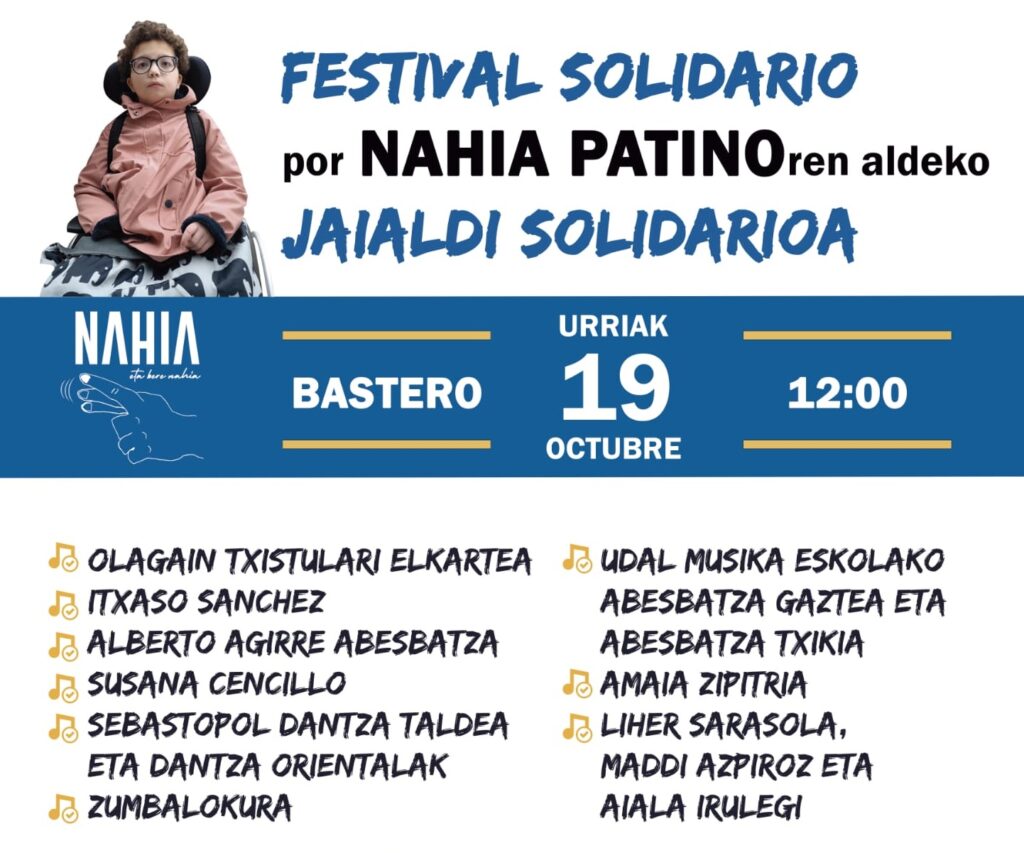 Festival solidario en apoyo de Nahia Patino, que padece una enfermedad rara, el 19 en Andoain 7 Nahia2 Festival solidario en apoyo de Nahia Patino, que padece una enfermedad rara, el 19 en Andoain
