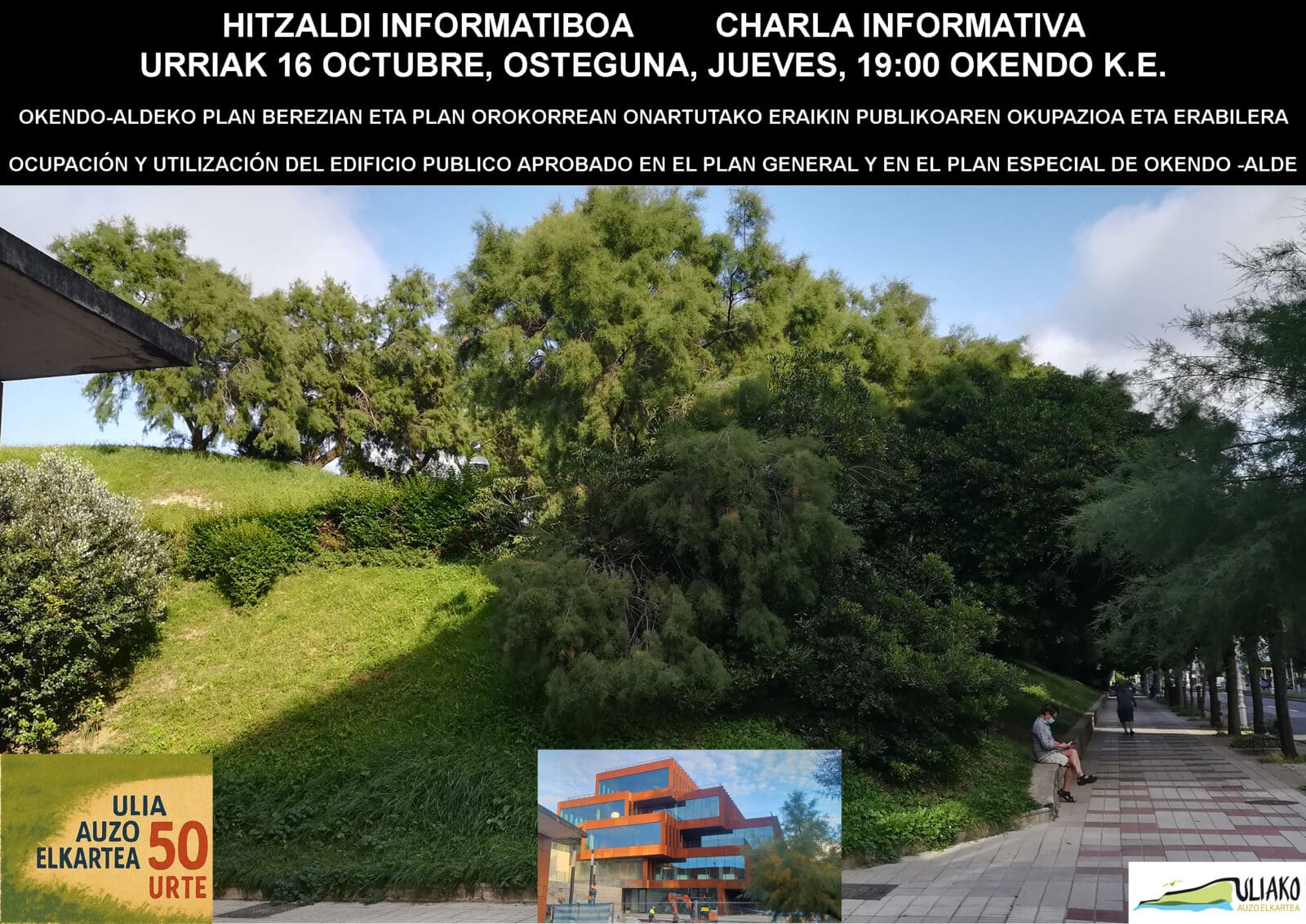 URRIAK 16 Charla sobre la cesión de suelo al GOe este jueves en Okendo K.E.