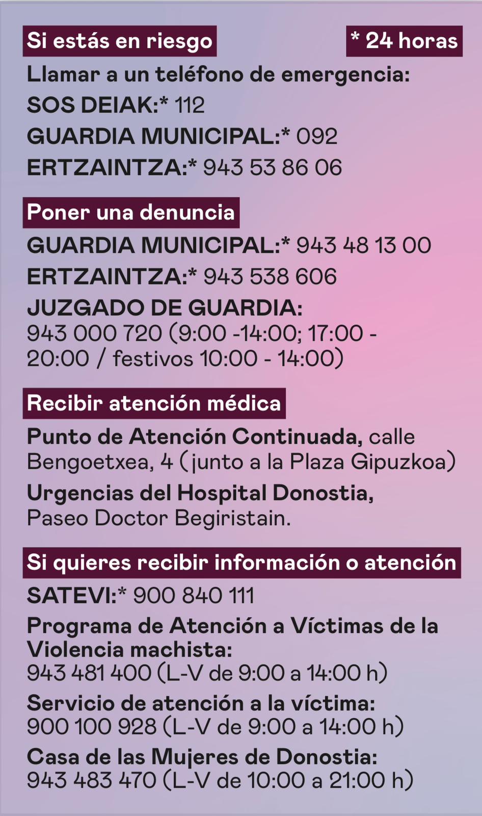 WhatsApp Image 2025 11 20 at 10.14.38 Radio Taxi Donosti repartirá tarjetas informativas contra las agresiones sexistas