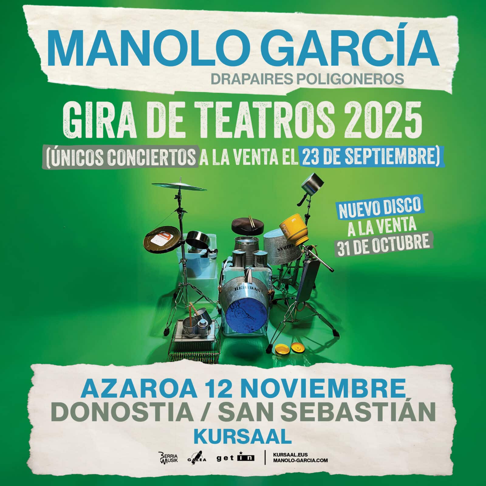 teatrosManolo Últimas entradas para el concierto de Manolo García en el Kursaal