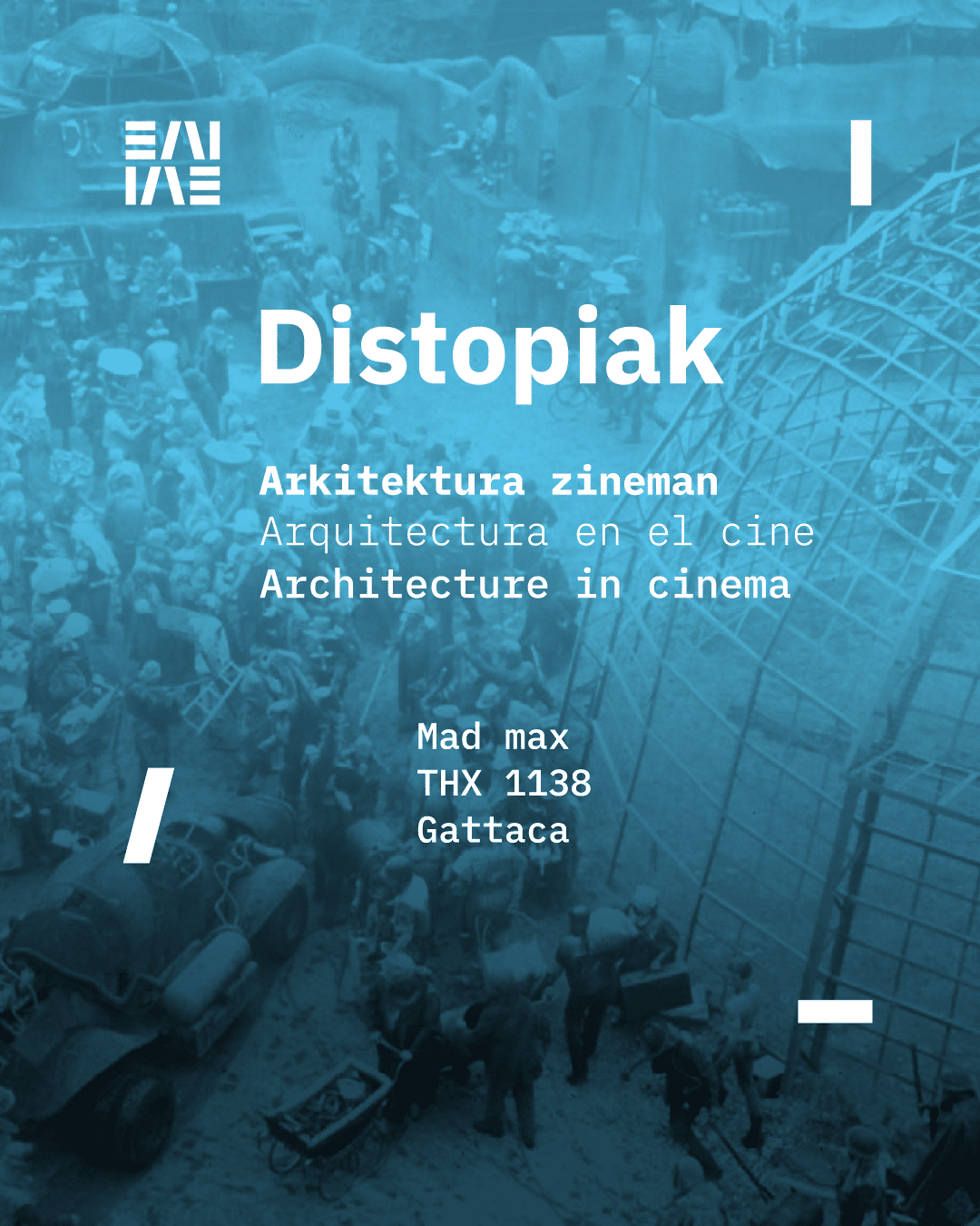 Arkitektura zineman Distopiak-07 (1) Arkitektura zineman Distopiak 07 1 El Instituto de Arquitectura proyectará 'THX 1138', debut de George Lucas, para reflexionar sobre los “no-lugares” urbanos