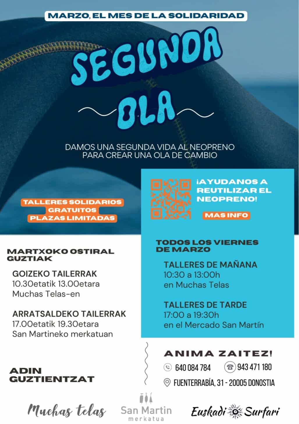 WhatsApp Image 2026 03 02 at 12.28.34 Euskadi Surfari impulsa talleres para transformar neoprenos usados en accesorios solidarios