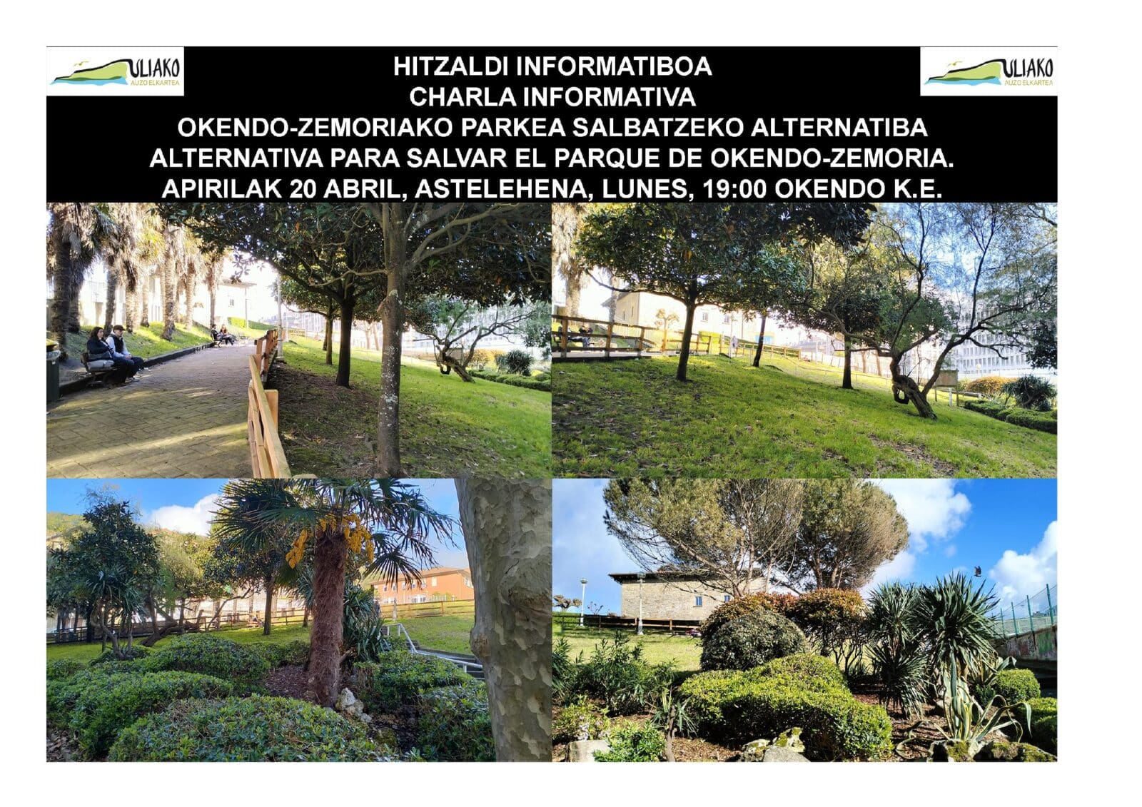 Charla sobre el parque de Okendo-Zemoria 2 cartel okendo Charla sobre el parque de Okendo-Zemoria