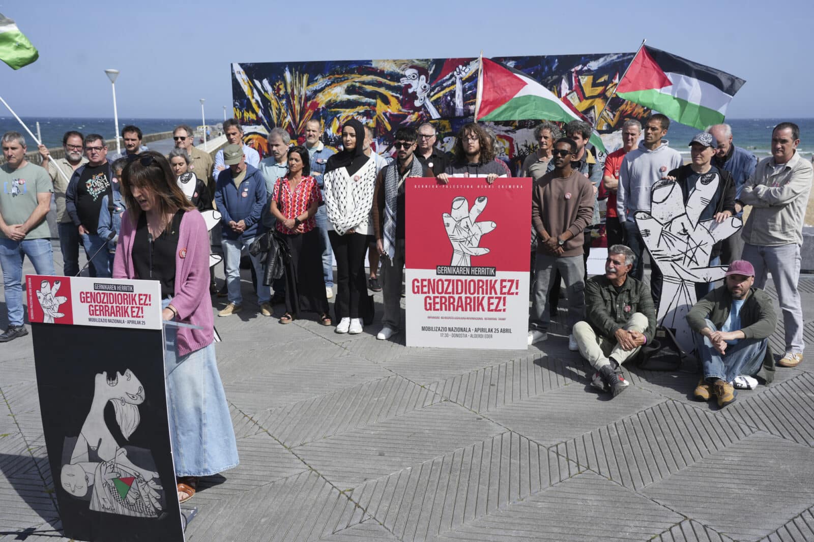 jm Gernika Palestina 1 9 1 Amplio respaldo a la marcha en favor de Palestina convocada el sábado en Donostia